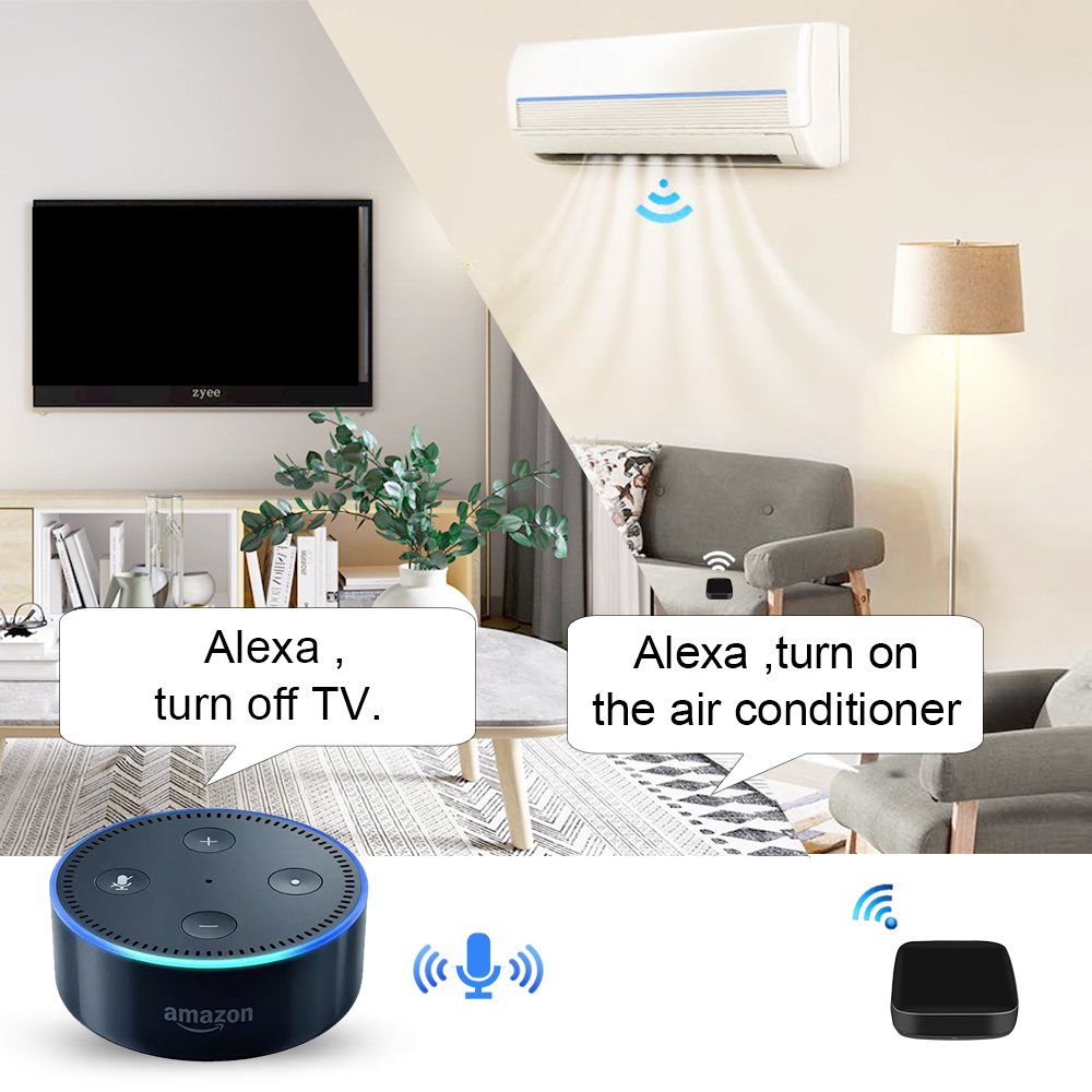 جهاز تحكم ذكي بالأشعة تحت الحمراء WiFi يدعم Tuya والتحكم الصوتي