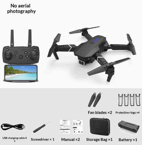 طائرة E88 بدون طيار بكاميرا مزدوجة 4K واتصال WiFi